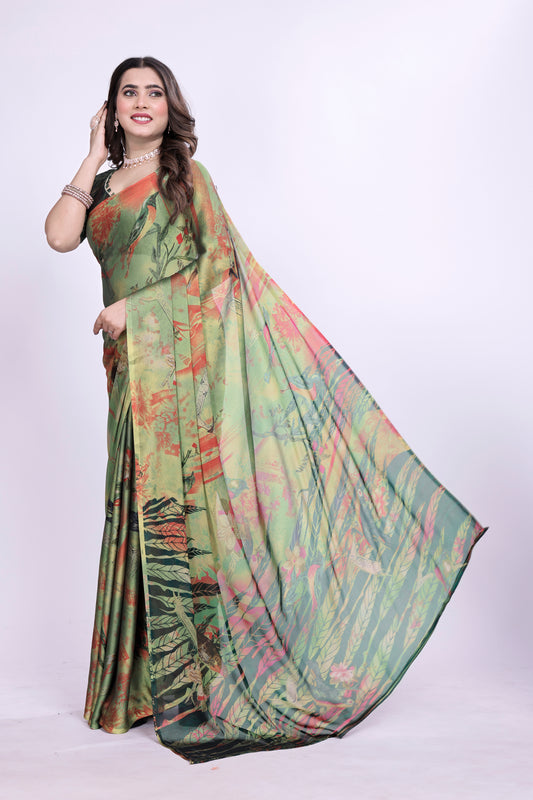 PRINTED FANCY CHIFFON SAREE