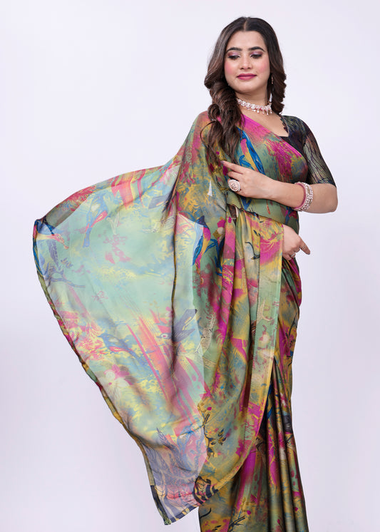 PRINTED FANCY CHIFFON SAREE