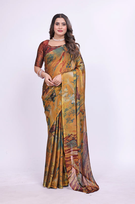 PRINTED FANCY CHIFFON SAREE