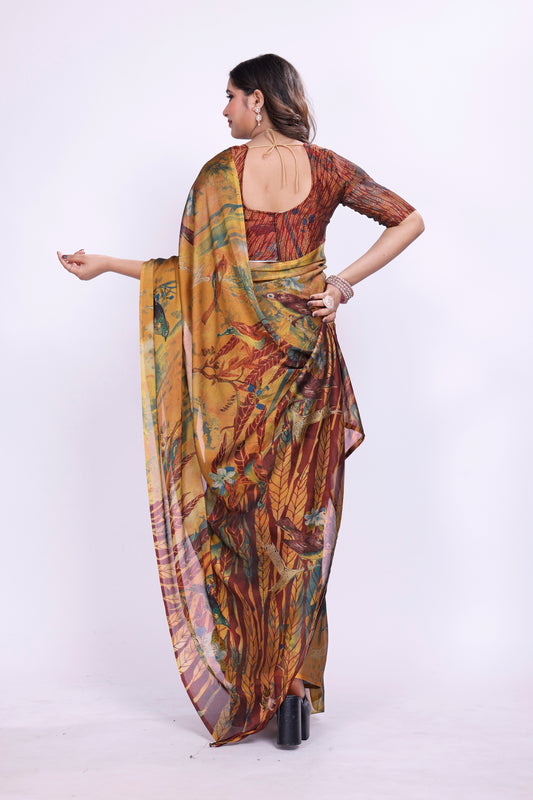 PRINTED FANCY CHIFFON SAREE