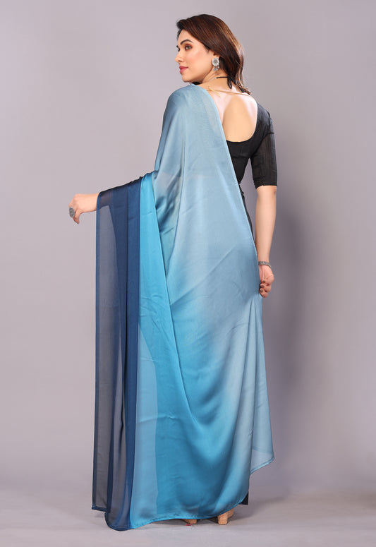 TWO TONE GEORGETTE SAREE