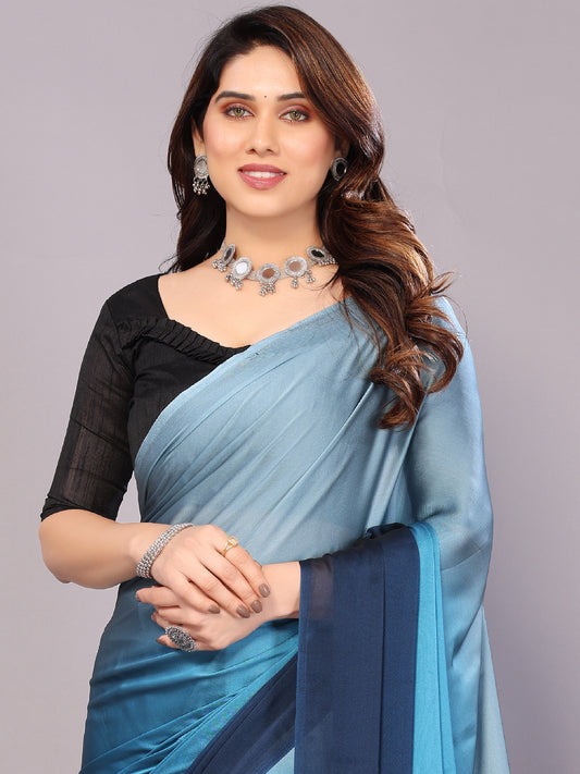 TWO TONE GEORGETTE SAREE