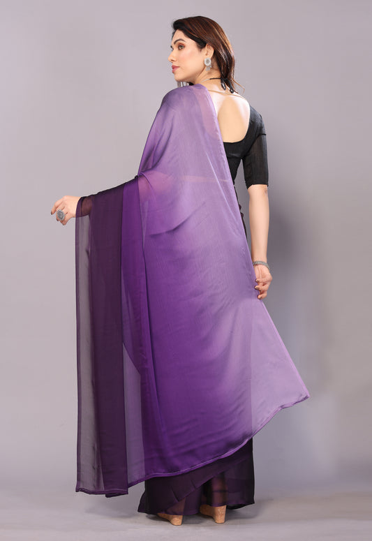 TWO TONE GEORGETTE SAREE