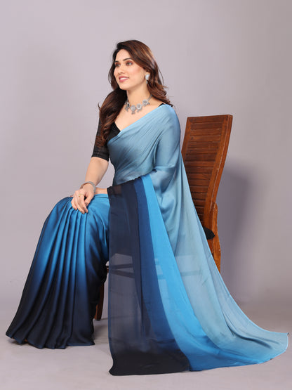 TWO TONE GEORGETTE SAREE