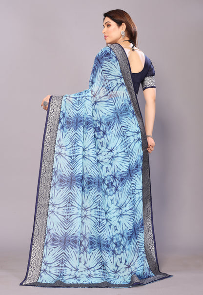 CHIFFON LACE WORK SAREE