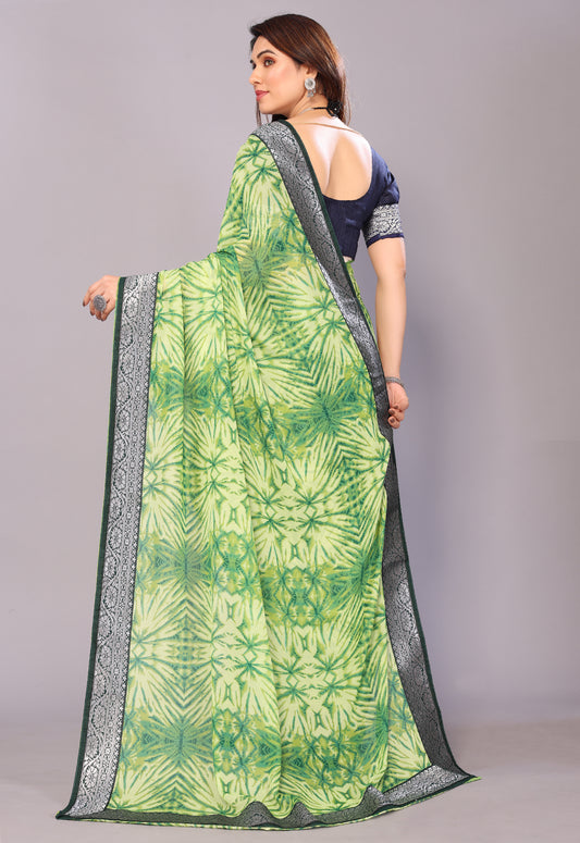 CHIFFON LACE WORK SAREE