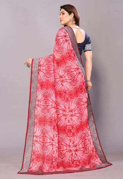 CHIFFON LACE WORK SAREE