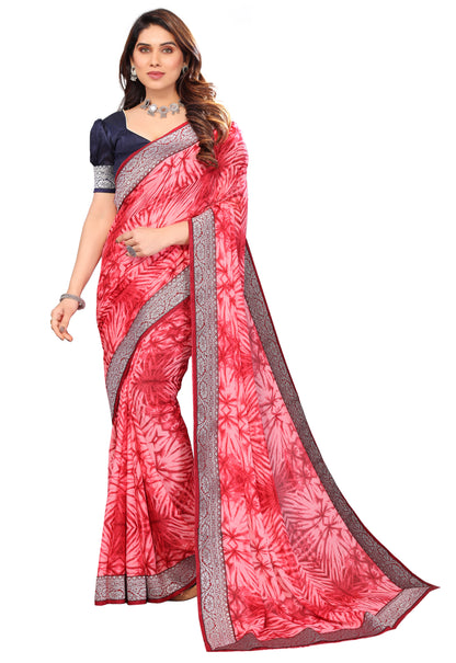 CHIFFON LACE WORK SAREE