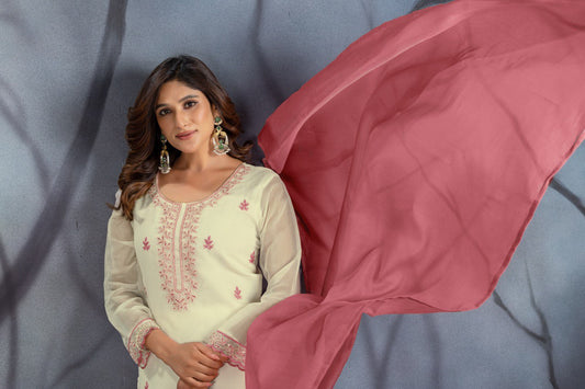 Punjabi Patti design Kurta With Trouser & Duppata